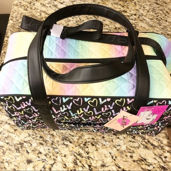 Betsey Johnson weekender rainbow bag NWT - Picture 4 of 16
